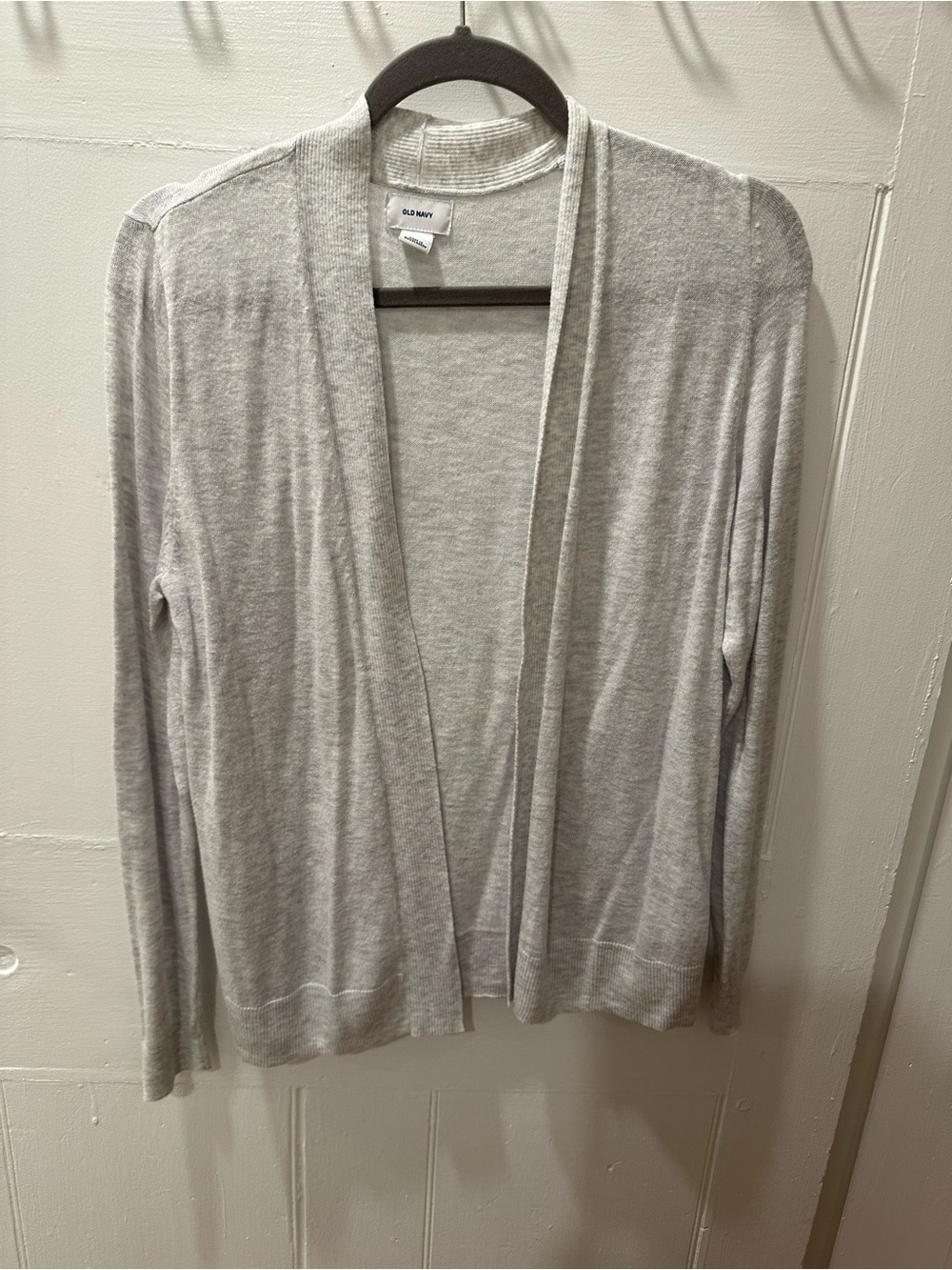 Old Navy Light Gray Open-Front Women's Cardigan Sweater